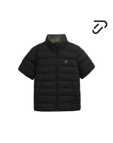 [IJP DESIGN] 이안폴터디자인 남성 경량 다운 반팔점퍼 - IPM6WJP2662 BK