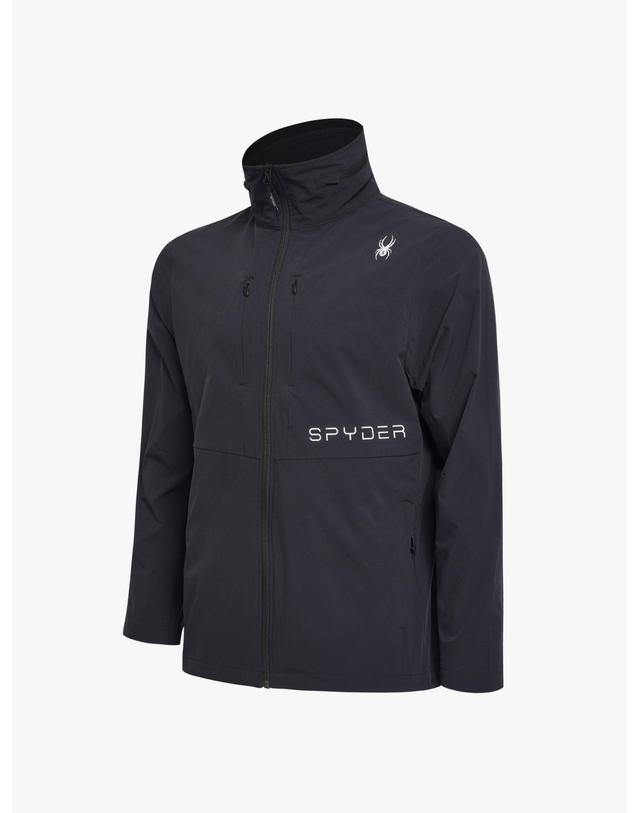 스파이더 [스파이더] 남성 BEVANS 우븐 로고 레터링 자켓 SPHPCNJK331MBLK 착용컷