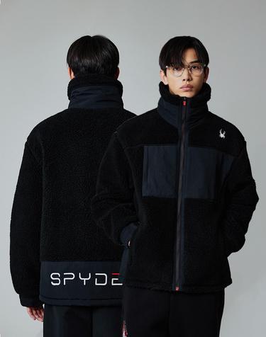 [스파이더] 남성 플리스 패딩 셜파 자켓 SPJPCNFT312MBLK