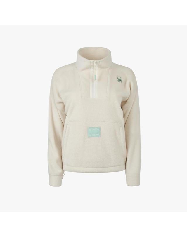 스파이더 [스파이더] 여성 하이넥 타월 아노락 티셔츠 SPIWCNRL351WIVY 착용컷