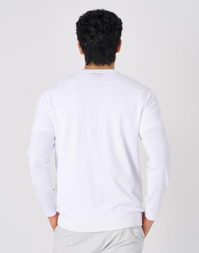 스파이더 [스파이더] 남성 풀오버 스웨터 SPKPCNRL305MWHT 착용컷