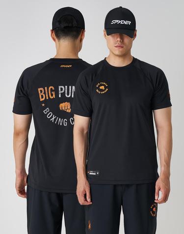 [스파이더] 남성 BIG PUNCH BOXING CLUB 로고 반팔 티셔츠 SPJFCNRS205MBLK