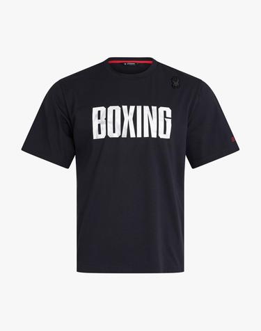 [스파이더] 남성 빅펀치 BOXING 로고 반팔 티셔츠 SPLMCNRS243MBLK