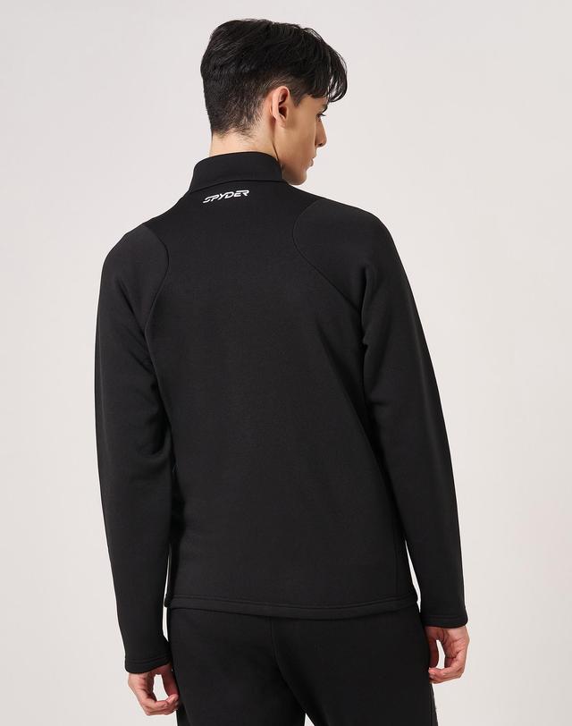 스파이더 [스파이더] 남성 빅레터 로고 트랙탑 자켓 SPKWCNFT001MBLK 착용컷