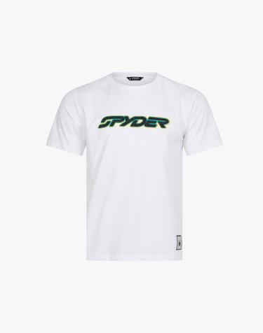 [스파이더] 공용 배드민턴 코트 라인 로고 반팔 티셔츠 SPLMCNRS223UWHT