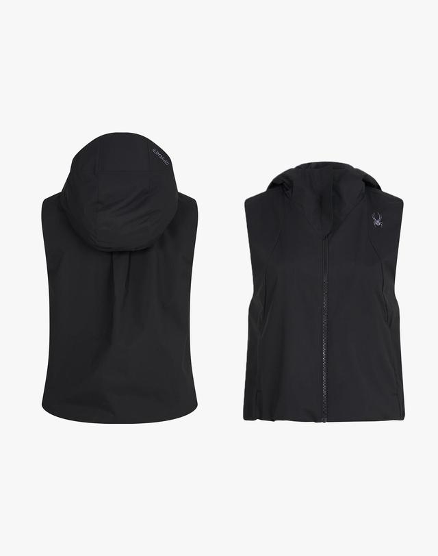 스파이더 [스파이더] 여성 퍼포먼스 2L 후드 베스트 SPLPCNVT251WBLK 착용컷
