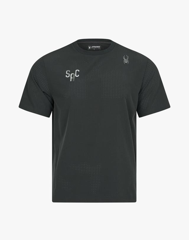 스파이더 [스파이더] 남성 에어플로우 SAC 반팔 티셔츠 SPLFCNRS231MDGN 착용컷