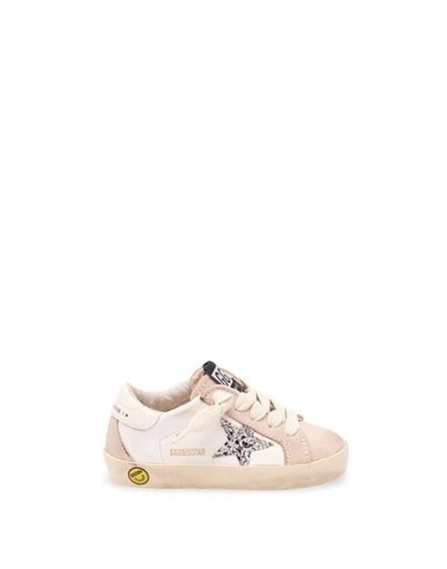 골든구스 [해외직구] 골든구스 슈퍼스타 스니커즈 (KIDS 상품) GJF00102.F008641.12507 WHITE/PINK/SILVER B0172208535 착용컷