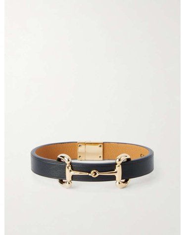 [해외직구] 구찌 홀스빗 엠벨리쉬 골드톤 & 레더 팔찌 874621IAAG8 B0082122823