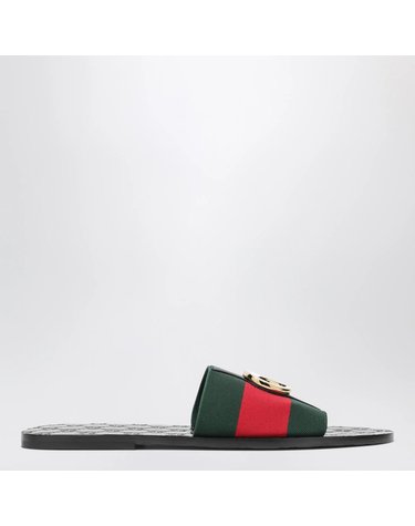[해외직구] 26 F/W 구찌 블랙 레더 리비에라 슬라이드 871759HAAOZ-8449 B0052528408