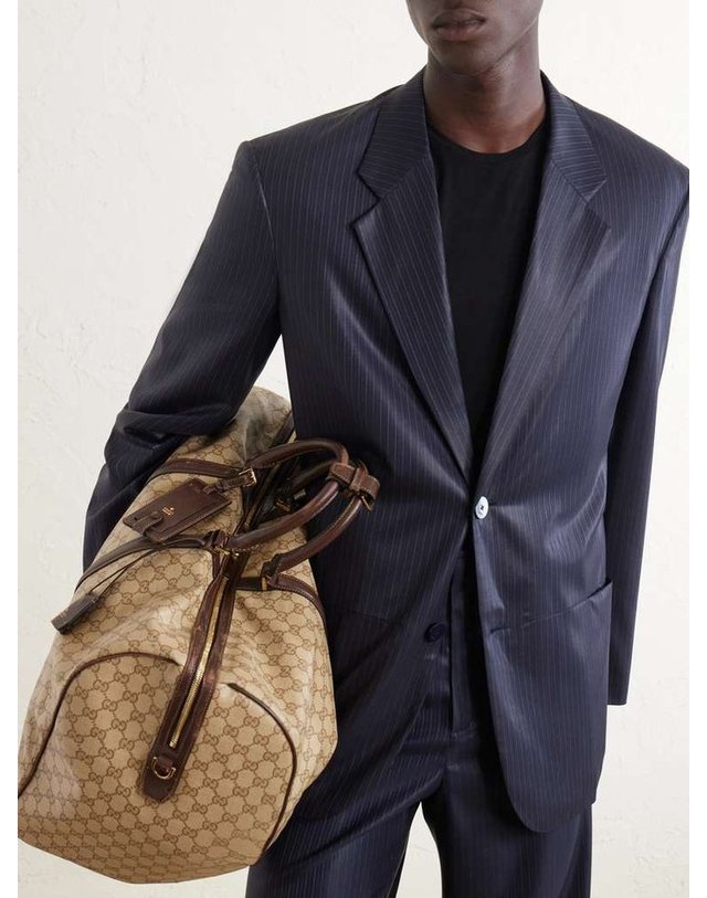 구찌 [해외직구] 구찌 GUCCI ESSENCE 클래식 레더 코팅 CANVASJACQUARD 위켄드 백 A006XLFAGI7 B0082325683 착용컷