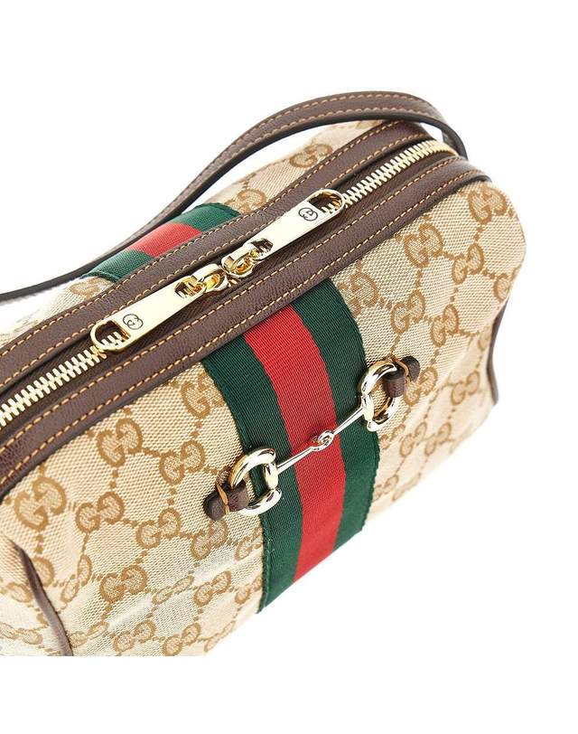 구찌 [해외직구] 26 F/W 구찌 스몰 GUCCI 홀스빗 웹 크로스바디 백 A008PZ9653 B0132360835 착용컷