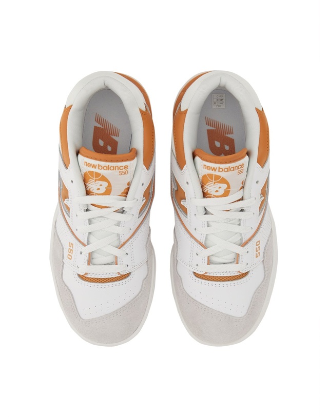 뉴발란스 [해외직구] 23 S/S 뉴발란스 스니커즈 550 BB550LSC_WHITE/ORANGE B0040299308 착용컷