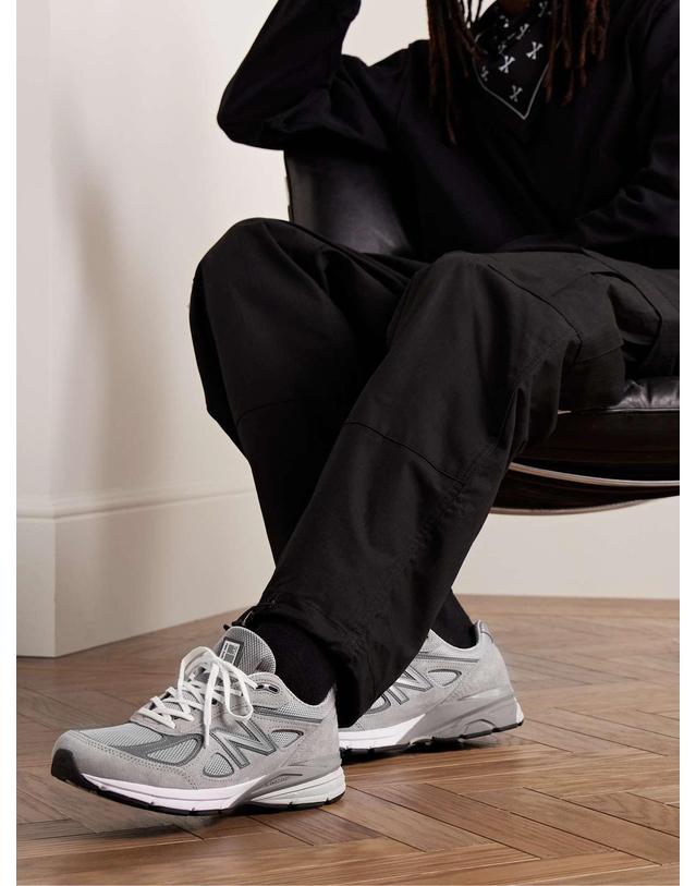 뉴발란스 [해외직구] 26 F/W 뉴발란스 990V4 스웨이드 & 메쉬 스니커즈 U990GR4 B0081086052 착용컷