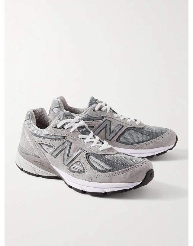 뉴발란스 [해외직구] 26 F/W 뉴발란스 990V4 스웨이드 & 메쉬 스니커즈 U990GR4 B0081086052 착용컷