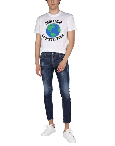 [해외직구] 22 F/W 디스퀘어드2 GLOBETROTTER 티셔츠 WITH 프린트 S74GD1030_S23009100 B0040183992