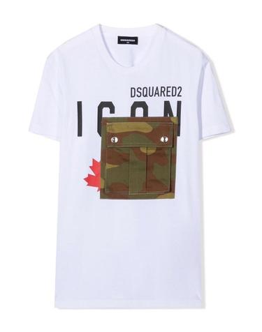 [해외직구] 21 F/W 디스퀘어드2 릴렉스 아이콘 티셔츠 (KIDS 상품) DQ0575T_D008RDQ100 B0041541408