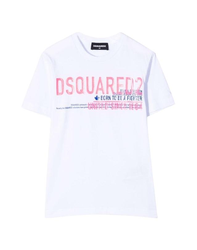 디스퀘어드2 [해외직구] 21 F/W 디스퀘어드2 릴렉스 티셔츠 (KIDS 상품) DQ0521K_D00MQDQ100 B0041541343 착용컷