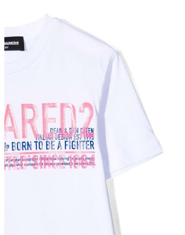 디스퀘어드2 [해외직구] 21 F/W 디스퀘어드2 릴렉스 티셔츠 (KIDS 상품) DQ0521K_D00MQDQ100 B0041541343 착용컷