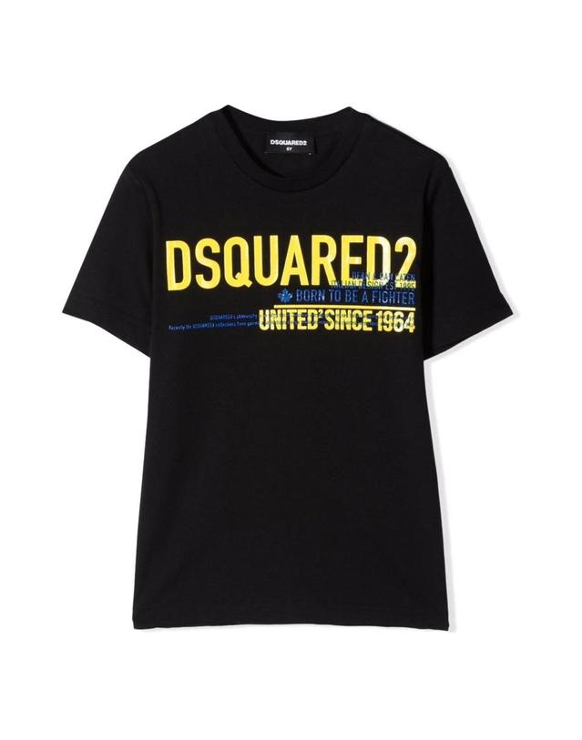 디스퀘어드2 [해외직구] 21 F/W 디스퀘어드2 릴렉스 티셔츠 (KIDS 상품) DQ0521K_D00MQDQ900 B0041541369 착용컷