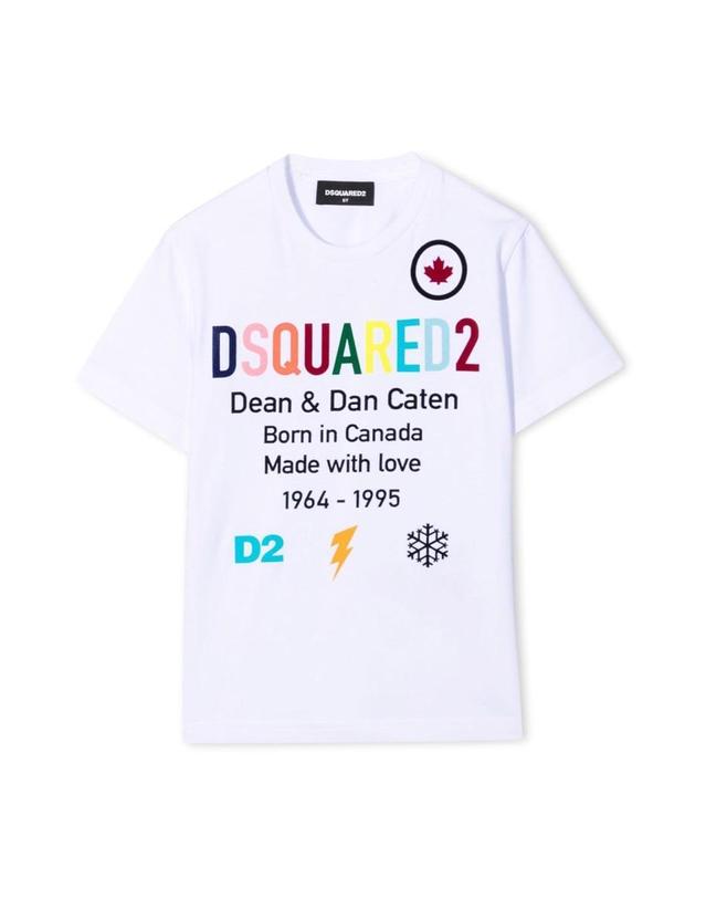 디스퀘어드2 [해외직구] 21 F/W 디스퀘어드2 릴렉스 티셔츠 (KIDS 상품) DQ0516K_D00MQDQ100 B0041544443 착용컷