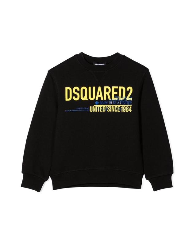 디스퀘어드2 [해외직구] 21 F/W 디스퀘어드2 릴렉스 맨투맨 (KIDS 상품) DQ0530K_D00G4DQ900 B0041541370 착용컷