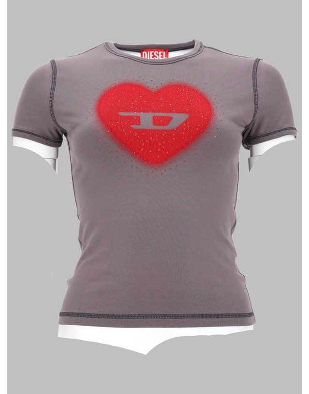 디젤 [해외직구] 26 S/S 디젤 티셔츠 콘 STAMPA A CUORE E BORCHIE A20980_0QHHA96I B0042028241 착용컷