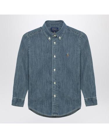 [해외직구] 26 S/S 폴로 랄프로렌 블루 데님 버튼다운 셔츠 (KIDS ) 323713843001CO-DB B0051859800