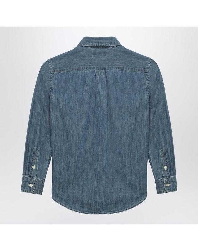 폴로 랄프로렌 [해외직구] 26 S/S 폴로 랄프로렌 블루 데님 버튼다운 셔츠 (KIDS ) 323713843001CO-DB B0051859800 착용컷