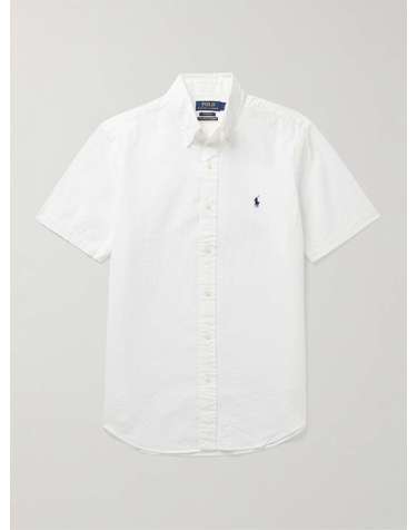 [해외직구] 23 S/S 폴로 랄프로렌 버튼다운 카라 코튼시어서커 셔츠 710906575 B0080083330