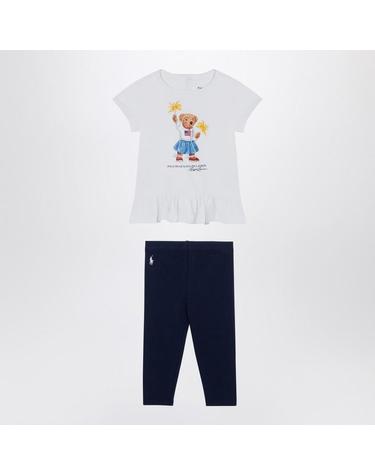 [해외직구] 24 F/W 폴로 랄프로렌 WHITENAVY 블루 코튼 투피스 셋 WITH 프린트 (KIDS ) 310942863001CO-SN B0051851855