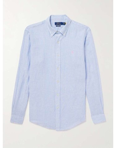 [해외직구] 26 F/W 폴로 랄프로렌 버튼다운 카라 스트라이프 린넨 셔츠 710B15594 B0082002063