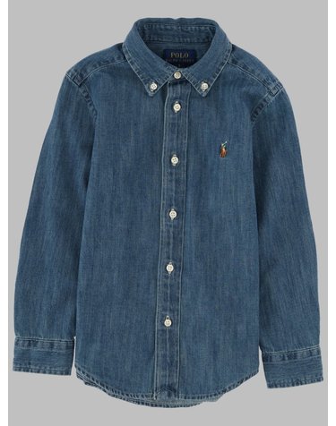 [해외직구] 26 F/W 폴로 랄프로렌 와이셔츠 데님 콘 로고 (KIDS 상품) 322713843K_001DKBLUE B0042256559