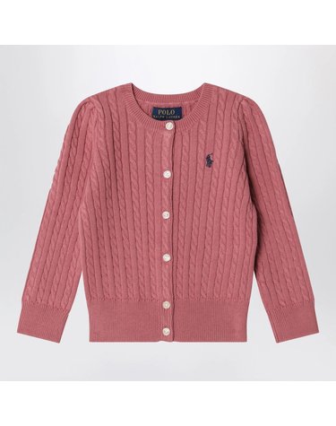 [해외직구] 26 F/W 폴로 랄프로렌 핑크 가디건 인 씬 케이블 니트 코튼 (KIDS ) 312543047511CO-CP B0052306915