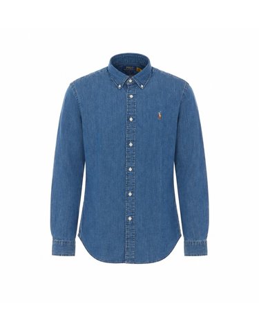 [해외직구] 26 F/W 폴로 랄프로렌 폴로 로고 데님 셔츠 710792043001/DENIM B0012326054