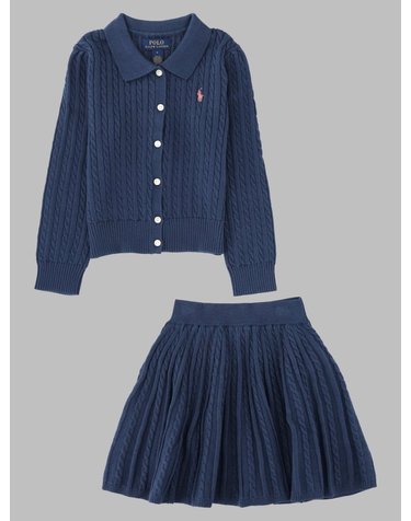 [해외직구] 26 F/W 폴로 랄프로렌 셋 가디건 E GONNA 콘 MOTIVO A TRECCE (KIDS 상품) 312950779K_501RUSTICNAVY B0042278449