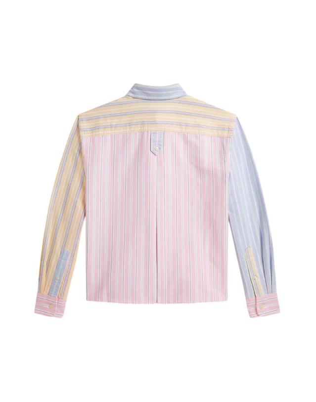 폴로 랄프로렌 [해외직구] 26 S/S 폴로 랄프로렌 스포츠 로고 셔츠 (KIDS 상품) 313A11793K_001MULTISTRIPE B0041924013 착용컷