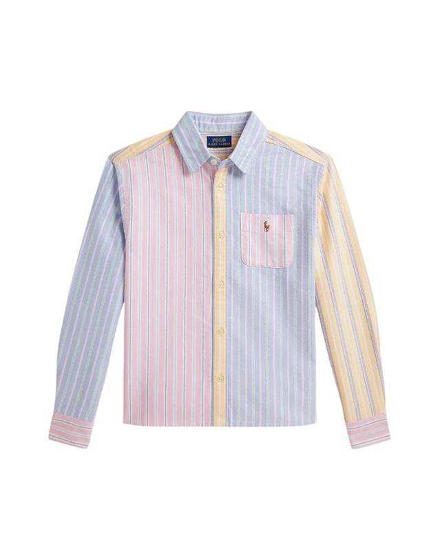 폴로 랄프로렌 [해외직구] 26 S/S 폴로 랄프로렌 스포츠 로고 셔츠 (KIDS 상품) 313A11793K_001MULTISTRIPE B0041924013 착용컷