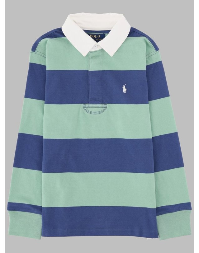 폴로 랄프로렌 [해외직구] 26 F/W 폴로 랄프로렌 폴로 A RIGHE A MANICA LUNGA (KIDS 상품) 323932280K_501FADEDMINOLDROYAL B0042185207 착용컷