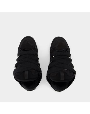 [해외직구] 25 S/S 랑방 CURB 스니커즈 LANVIN 신세틱 블랙 FU-SKDK12-DRAG-P25-1010 B0731551688