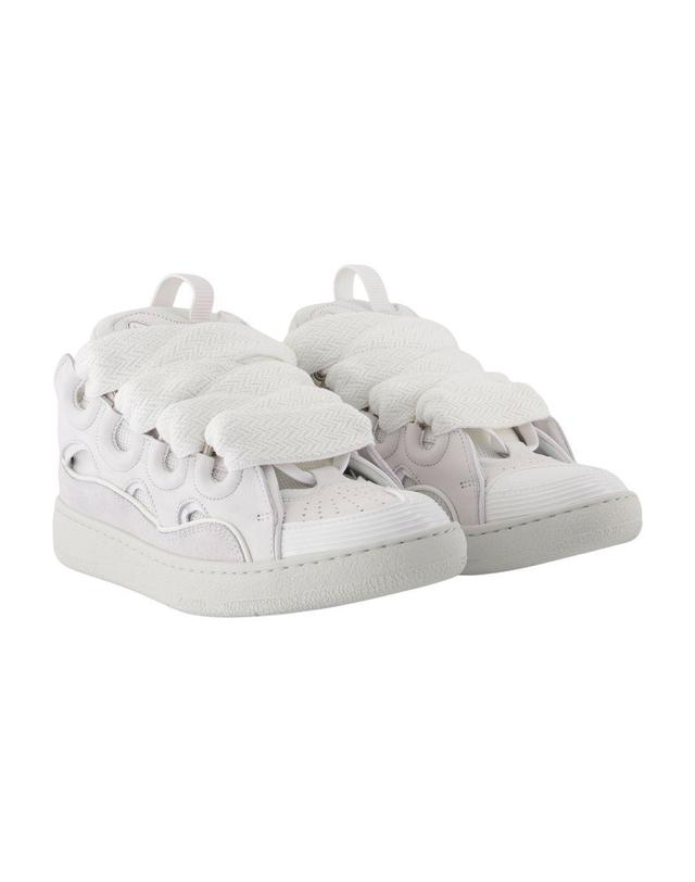 랑방 [해외직구] 25 F/W 랑방 CURB 스니커즈 LANVIN 신세틱 화이트 FU-SKDK12-DRAG-P25-00 B0731757320 착용컷