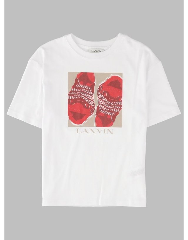 랑방 [해외직구] 26 S/S 랑방 티셔츠 콘 STAMPA GRAFICA (KIDS 상품) N30363K_10P B0042189196 착용컷