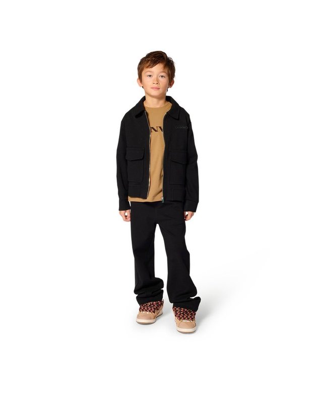 랑방 [해외직구] 랑방 로고-엠브로이드 CONTRASTTRIM 티셔츠 (KIDS 상품) N30430276 B0302331648 착용컷