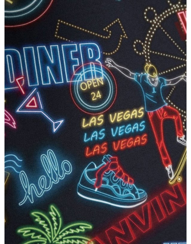 랑방 [해외직구] 23 S/S 랑방 티셔츠 MC LAS VEGAS (KIDS 상품) N25106K_V99 B0040205839 착용컷