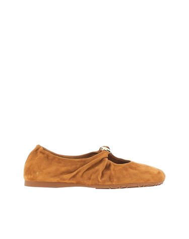 [해외직구] 26 F/W 로에베 PEBBLE 소프트 스웨이드 레더 발레슈즈 플랫슈즈 LLPF466X042530 B0132360939
