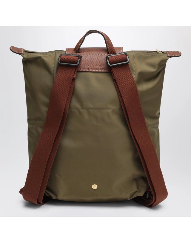 롱샴 [해외직구] 26 F/W 롱샴 M 르 플리아쥬 오리지널 OLIVE 백팩 10284089-510 B0052197897 착용컷