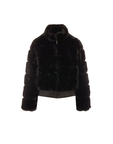 [해외직구] 26 F/W 마이클 코어스 쇼츠 페이크 퍼 봄버 77G1377M52/001 B0012515700