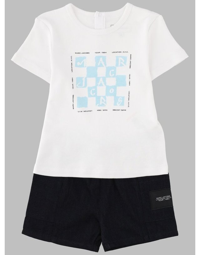 마크 제이콥스 [해외직구] 26 S/S 마크 제이콥스 셋 TSHIRTSHORT (KIDS 상품) W60817B_N48 B0042046306 착용컷