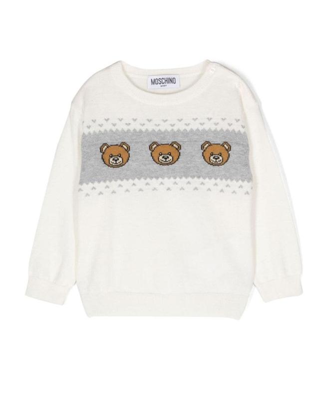 모스키노 [해외직구] 23 F/W 모스키노 테디 BEARS 크루 넥 풀오버 (KIDS 상품) MWW00JB_LHE4310063 B0041929474 착용컷