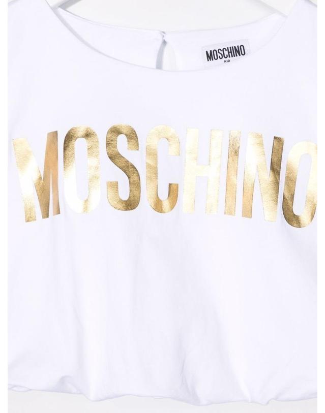 모스키노 [해외직구] 22 S/S 모스키노 티셔츠 (KIDS 상품) HDM04BK_LBA0010101 B0040993569 착용컷
